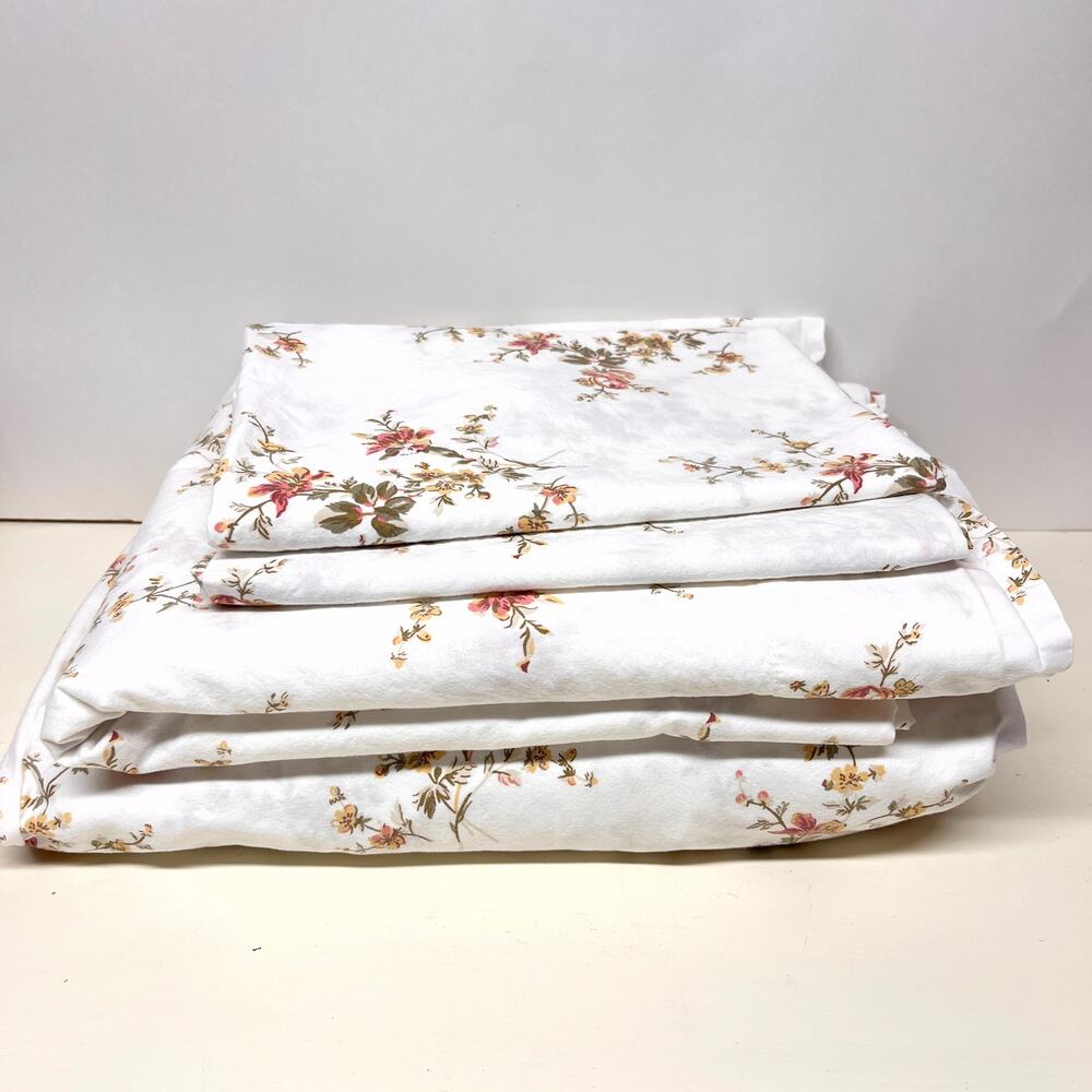 Laura Ashley Jessika Queen Sheet Set 100% Cotton